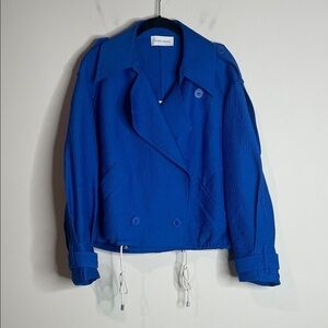 Christian Wijnants | Women’s Oversized Blue Crop Style Jacket Size Small